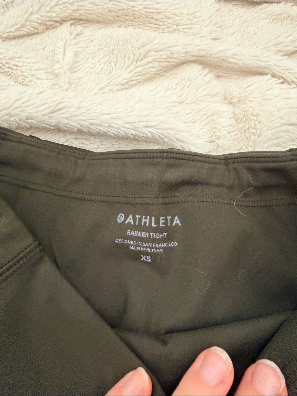 Athleta Rainier High Rise Leggings olive green Sz XS - Picture 5 of 5